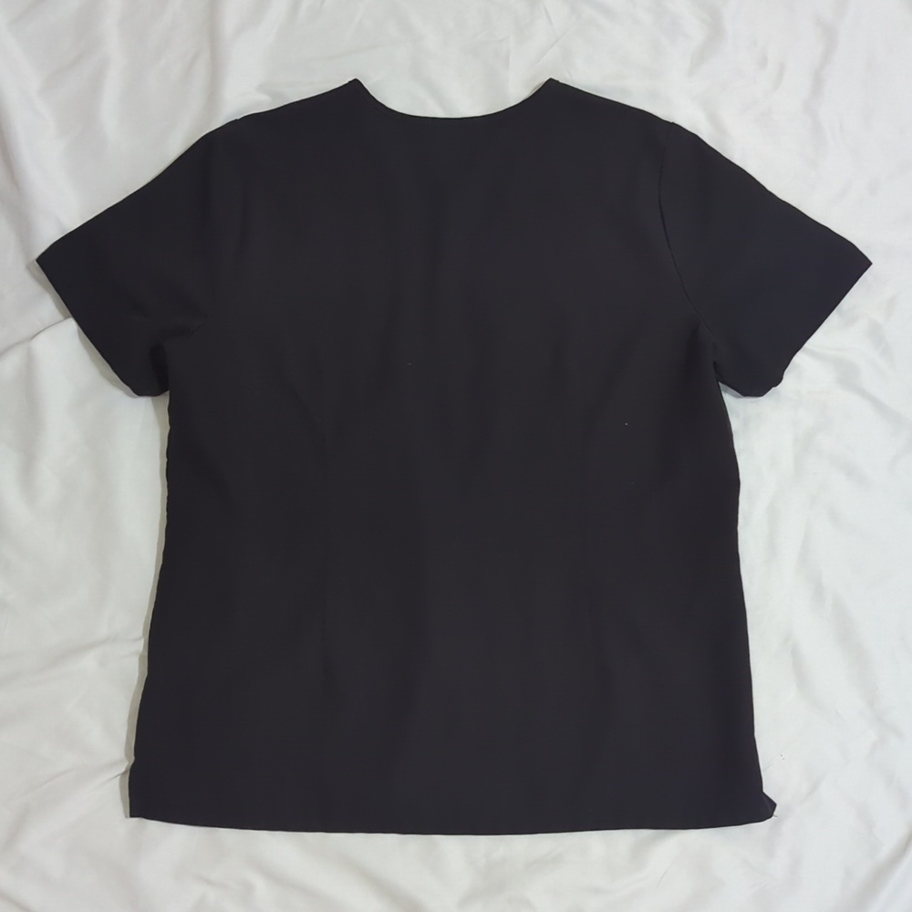 Figs Casma Three-Pocket Scrub Top, Color Black Size XL - Picture 6 of 15